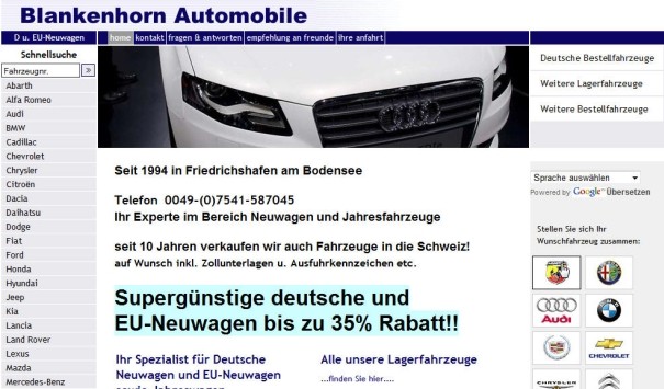 Blankenhorn Automobile - Website